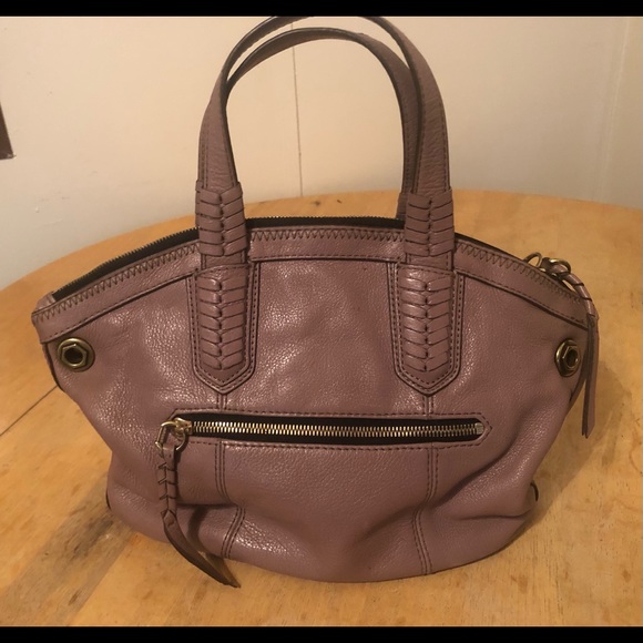 Oryany Light Purple Leather Satchel - Picture 3 of 8